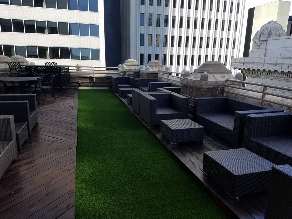 Commercial rooftop patio and roof project
